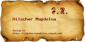 Hilscher Magdolna névjegykártya